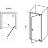 Ravak 03O40300Z1 дверь душевая NDOP1-80 черный + Transparent