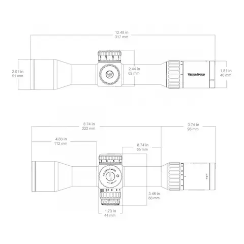 Vector Optics Continental X6 2-12x44 34MM FFP CTR (SCFF-67)