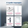 Aquanet 348180 Тумба с раковиной Слим 70 напольная 2 ящ. цв.белый сатин (348180)