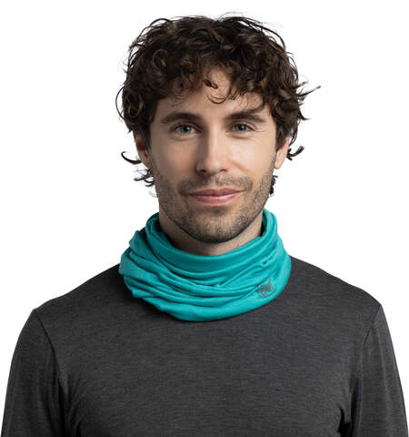 Картинка шарф-труба Buff Wool lightweight Solid Sea Green - 3