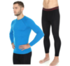 BRUBECK ACTIVE WOOL мужской комплект термобелья голубой-черный - 1