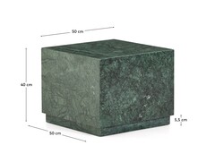 Приставной столик Sorein из черного мрамора 50 x 50 см