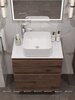 Aquanet 345678 Тумба с раковиной Алвита new 70 (Flat) напольная 2 ящ. цв.дуб веллингтон табак (345678)
