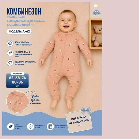 Комбинезон хлопок м (62-86) 260815-R1532