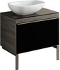 Geberit Citterio 500.560.JJ.1 Тумба для раковины 88.4x54.3x50.4см, черный / глянцевое стекло, темный дуб / меламин, структура дерева