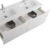 BelBagno Uno BB-8099-120-2 Керамическая раковина с двумя чашами, 121x46, цвет: белый