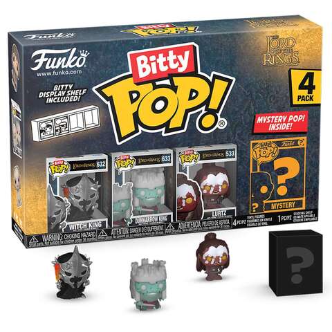 Funko Bitty POP! LOTR (Witch King + Dunharrow King + Lurts + Mystery) 4PK