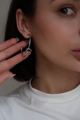Серьги узелок  silver