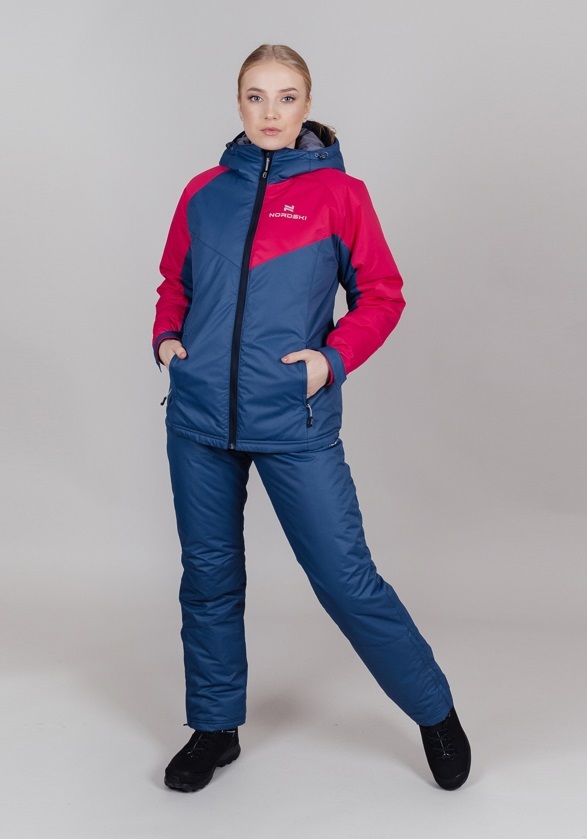 Nordski Premium Sport зимний лыжный костюм женский denim - 2