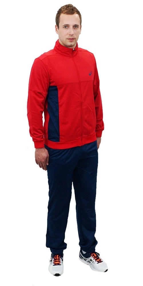 ASICS TRACKSUIT POLYWARP мужской спортивный костюм красный