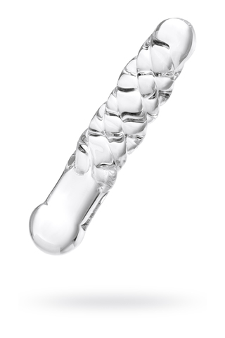 Двусторонний фаллоимитатор Sexus Glass, стекло, прозрачный, 16 см
