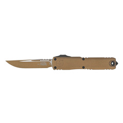 Фото Автоматический нож Microtech Ultratech ZBP Gen III S/E 1121-1UB-C19Z4, сталь M390MK, рукоять алюминий, бежевый/cerakote