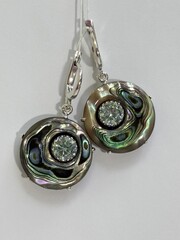 Осьминог (серьги из серебра)
