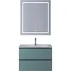 BelBagno KRAFT-600-2C-SO-AO База под раковину подвесная с фрезерованными ручками по всей длине фасада с двумя выкатн. ящ., Голубой Мат., 600x455x500