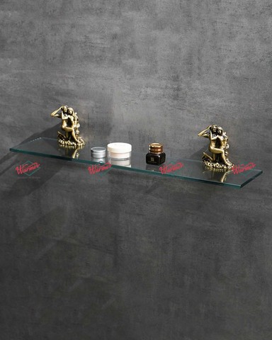 Полка стеклянная Warmer Bronze Line 130600145