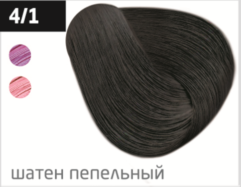 OLLIN performance 4/1 шатен пепельный 60мл перманентная крем-краска для волос