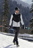 Премиальный костюм для лыж и зимнего бега Nordski Hybrid Pearl Blue-Black