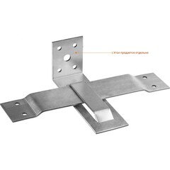 ЗУБР СОС-2.0, 40 x 200 (140) x 2 мм, пластина, скользящая опора для стропил (310166-140) (25штук)