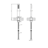 Gessi Rettangolo 20127#299 Душевая лейка выдвигающаяся, с держателем, цвет: черный
