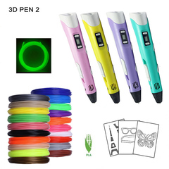 3D ручка 3D pen 2 + 220 м пластика + трафареты
