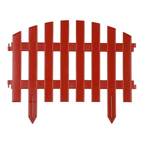 GRINDA Ар Деко, 28 х 300 см, терракот, 7 секций, декоративный забор (422203-T)