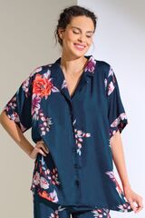Пижамная рубашка с коротким рукавом LISCA AMARYLLIS 023447 | Сине-зеленый
