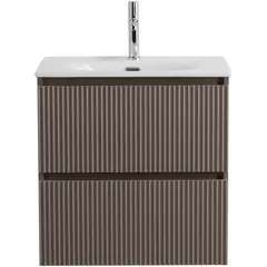 BelBagno UNO-MINI-500-2C-SO-СO База под раковину подвесная с фрезерованными ручками по всей длине фасада с двумя выкатн. ящ., Бежевый Мат.,500x395x608 фото
