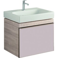 Geberit Citterio 500.556.JI.1 Тумба для раковины 58.4x55.4x50.4см, бежевый / глянцевое стекло, светлый дуб / меламин, структура дерева фото