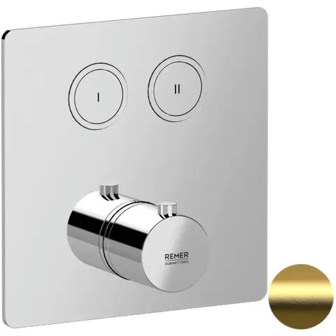Remer X Style X99QD2KBBG Смеситель термостатический для душа, цвет: золото брашированное