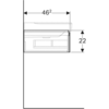 Geberit Xeno2 500.513.43.1 Тумба под раковину, 88x22x46.2см, Серый / Меламин, древесная структура