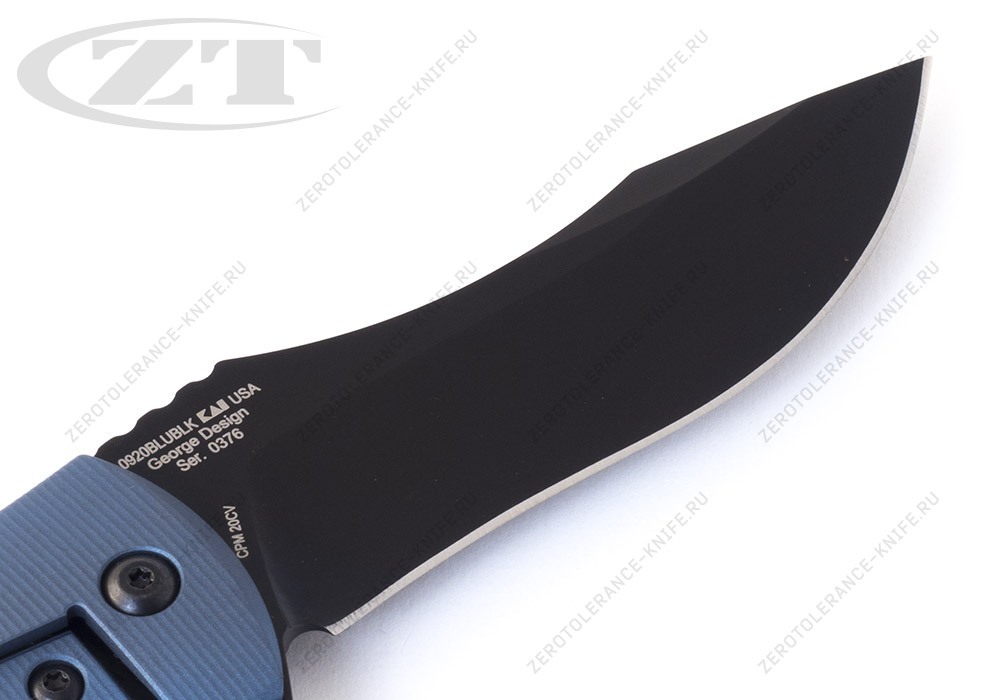 Нож Zero Tolerance 0920BLUBLK Les George - фотография 