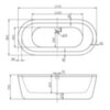 BelBagno BB12-1775 Отдельностоящая акриловая ванна, 177.5x80.5, цвет: белый