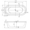 BelBagno BB12-1775 Отдельностоящая акриловая ванна, 177.5x80.5, цвет: белый