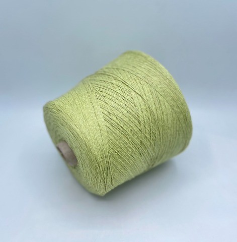 Бобинная пряжа (пр.Италия), art-Loose , 380м/100гр, 70%Хлопок 20%Полиамид 10%Кашемир , цвет-Салатовый,арт.33407