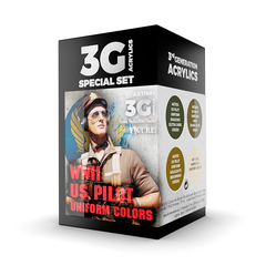 Набор красок AK interactive WWII US Pilot Uniform Colors 3G, 4 краски