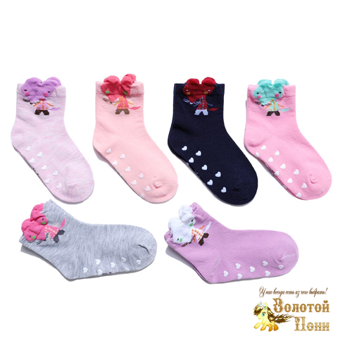Носочки с тормозами для девочки (1-6) 190325-SL3304