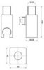 BelBagno Nova BB-DHLA-IN Штуцер с держателем, цвет: серый