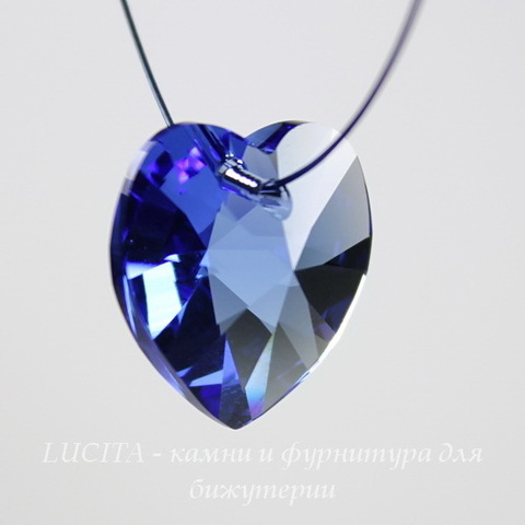 6202/6228 Подвеска Сваровски Сердечко Sapphire (10.3х10 мм) ()