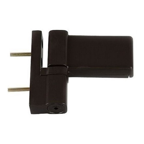 Петля для ПВХ дверей WDP 40710L 120кг аналог DHV, RAL 8019 коричневая (1 шт)