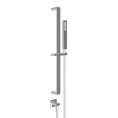 Gessi Rettangolo 20142#149 Душевая стойка с ручным душем и выводом воды из стены, цвет: Finox фото
