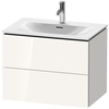 Duravit L-Cube LC630602222 Тумба подвесная под раковину, 2 ящика, 550x720x481мм, цвет White High Gloss