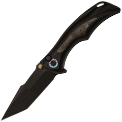 Фото Складной нож WE Knife Tighe Down Tanto, сталь M390, рукоять титан/карбон, черный