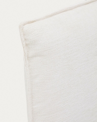 Кровать Jaira из белого шенилла со съемным чехлом для матраса 160x200 см