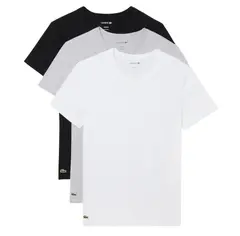 Теннисная футболка Lacoste Slim Fit Loungewear 3-Pack - white/grey/black