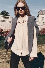 ZARA РУБАШКА В ПОЛОСКУ ZW COLLECTION, КРАСНАЯ ПОЛОСКА