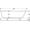 Geberit Renova 657261000 Ванна 160x75см
