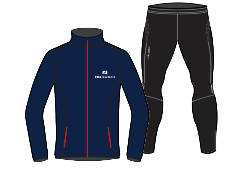 Nordski Motion Premium костюм для бега мужской Navy-Black
