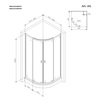Am.Pm W88G-205-090BT64 X-Joy Twin Slide.  Душевое ограждение без  поддона. 90x90. профиль черный