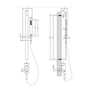 Gessi Rettangolo 20142#299 Душевая стойка с ручным душем и выводом воды из стены, цвет: черный