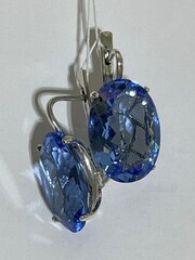 Озеро (серьги из серебра)